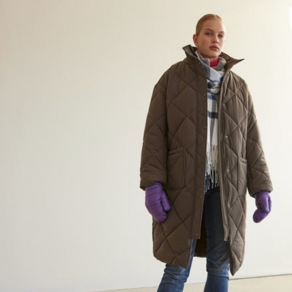 Reitmans Olive Quilted Puffer Coat NWOT